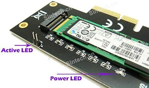 Sintech NVME PCIe,M.2(NGFF) M Key SSD to PCI-e X4 X16 Adapter Card with Heatsink,Compatible for Samsung 960 970 EVO in Saudi Arabia