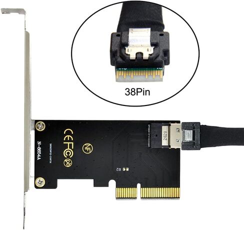 NFHK NGFF M-Key NVME إلى U.2 U2 Kit SFF-8639 إلى SFF-8654 Slimline SAS PCIe SSD محول للوحة الرئيسية in Kuwait
