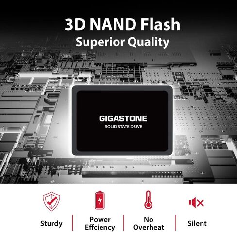 جيجاستون 250 جيجابايت SSD SATA III 6 جيجابايت/ثانية. محرك أقراص الحالة الصلبة الداخلي 3D NAND مقاس 2.5 بوصة، يقرأ حتى 500 ميجابايت/ثانية. متوافق مع أجهزة الكمبيوتر الشخصية وسطح المكتب والكمبيوتر المحمول، مقاس 2.5 بوصة 7 مم (0.28 بوصة) in Saudi Arabia