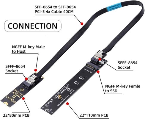 NGFF B+M Key NVME M-Key 22x30mm إلى 22x42mm ذكر إلى أنثى محول تمديد متوافق مع Legion Go ThinkPad 2230 2242 SSD in Kuwait