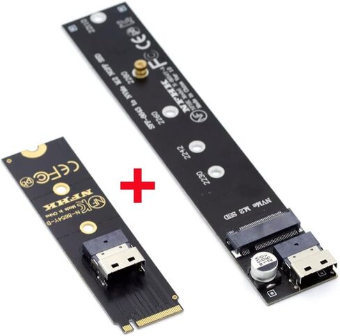 NGFF B+M Key NVME M-Key 22x30mm إلى 22x42mm ذكر إلى أنثى محول تمديد متوافق مع Legion Go ThinkPad 2230 2242 SSD in Kuwait