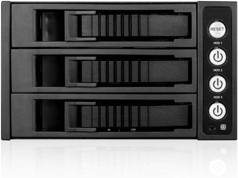 i-Star BPU-230HD-BLACK 2X 5.25 to 3X 3.5 2.5" 12Gb/s HDD SSD Hot-swap Rack in Saudi Arabia