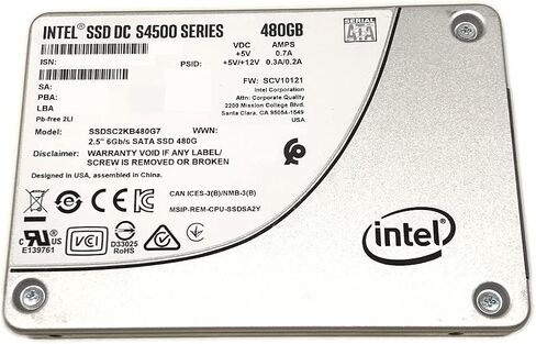 Intel SSD 480GB DC S4500 2.5 SATA 6 Gb/s Enterprise SSDSC2KB480G701 SSDSC2KB480G7 3D1 TLC Solid State Drive in Saudi Arabia