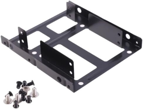 Misaso طبقة مزدوجة SSD معدنية 2.5 إلى 3.5 تركيب داخلي للكمبيوتر SSD القرص الصلب المزدوج سطح المكتب محول محول قوس in Saudi Arabia