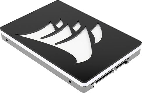 SSD 2.5 Inch Hard Drive Cover with Corsair Logo Design with Adhesive Backing - Black and White in Saudi Arabia
