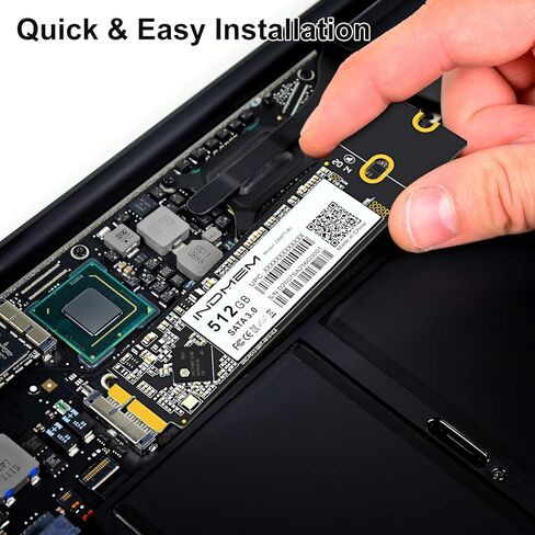 ترقية محرك فلاش INDMEM AHCI SATA SSD 512GB 3D تي ال سي لأجهزة MacBook Air Mid 2012 A1465 (EMC 2558)، A1466 (EMC 2559) in Kuwait