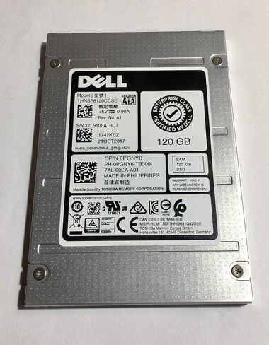 Toshiba 120GB SSD 2.5" 6Gb/s SATA Solid State Drive Model: THNSF8120CCSE DP/N: PGNY6 in Kuwait