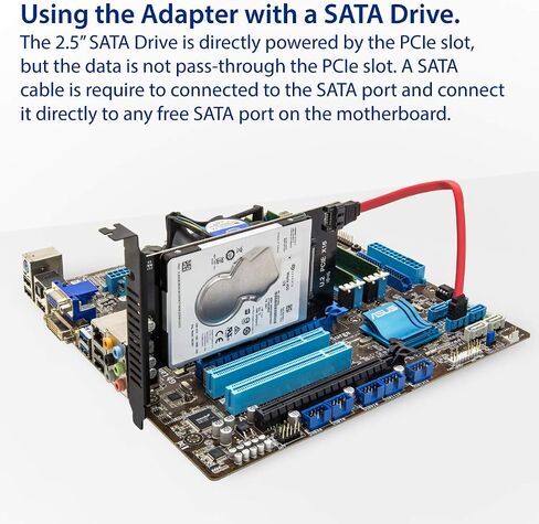 2.5 بوصة U.2 Nvme Drive to PCI Express X16 Slot Card أو SATA III SSD/HDD PCI Mount in Saudi Arabia