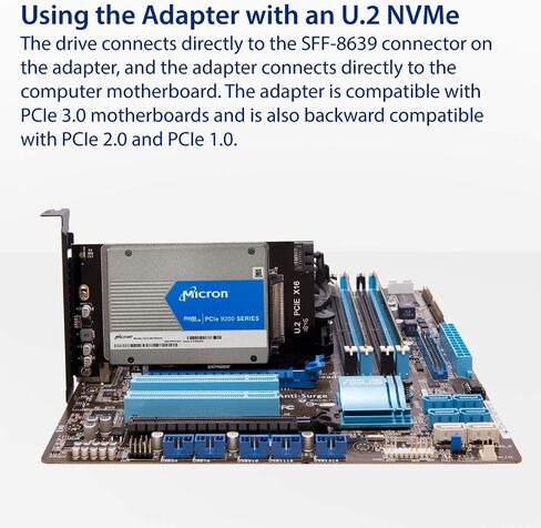 2.5 بوصة U.2 Nvme Drive to PCI Express X16 Slot Card أو SATA III SSD/HDD PCI Mount in Saudi Arabia