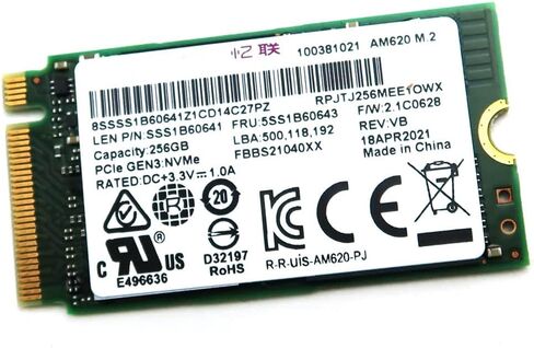 محرك الحالة الصلبة SSS1B60641 8SSSS1B60641 قطع غيار بديلة متوافقة لذاكرة الاتحاد AM620 256GB M.2 2242 NVMe PCIe Gen3 x4 SSD in Kuwait