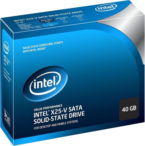 محرك الأقراص الصلبة Intel X25-V سعة 40 جيجابايت مع SATA داخلي وكابلات الطاقة SSDSA2MP040G2K5 in Kuwait