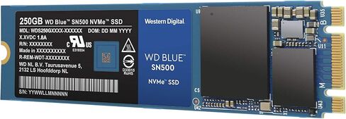 Western Digital 500GB WD Blue SN500 NVMe Internal SSD - Gen3 PCIe, M.2 2280, 3D NAND, Up to 1700 MB/s - WDS500G1B0C in Kuwait