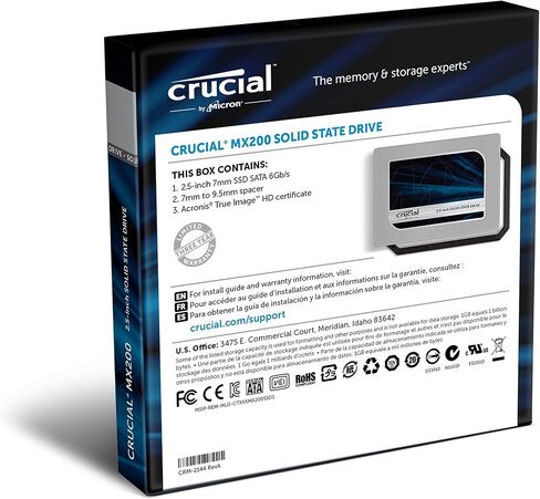 (Old Model) Crucial MX200 500GB SATA 2.5" 7mm (with 9.5mm Adapter) Internal Solid State Drive - CT500MX200SSD1 in Saudi Arabia