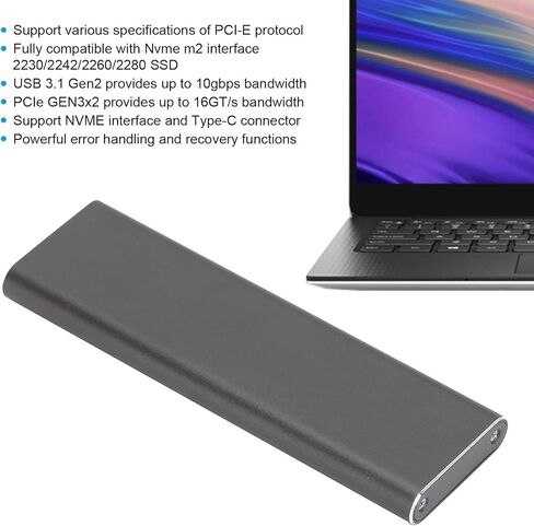 محرك حالة صلبة، محرك حالة صلبة M.2 إلى USB3.1 NVME مفتاح محول M2 SSD ملحقات الكمبيوتر ذات الغلاف الصلب ، قوي ومقاوم للاهتراء in Kuwait