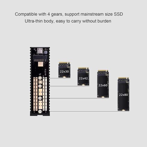 محرك حالة صلبة، محرك حالة صلبة M.2 إلى USB3.1 NVME مفتاح محول M2 SSD ملحقات الكمبيوتر ذات الغلاف الصلب ، قوي ومقاوم للاهتراء in Kuwait
