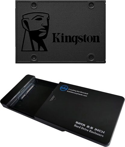 Everything But Stromboli Kingston A400 SSD 960GB 2.5" SATA 3.0 Internal Solid-State Drive (SA400S37/960G) Bundle with (1) SSD/HDD Enclosure USB 3.0 in Saudi Arabia
