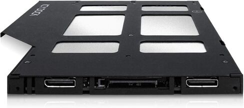 Icy Dock ToughArmor MB852M2PO-B Caddy Rack Mobile, 2X SSD NVMe M.2 Drive Adapter for Odd Ultra Slim (9.5mm) CD/DVD Drive Bay with OCuLink SFF-9402 Connector in Saudi Arabia