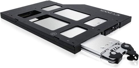 Icy Dock ToughArmor MB852M2PO-B Caddy Rack Mobile, 2X SSD NVMe M.2 Drive Adapter for Odd Ultra Slim (9.5mm) CD/DVD Drive Bay with OCuLink SFF-9402 Connector in Saudi Arabia