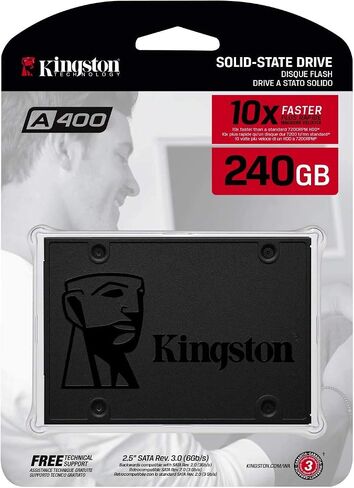 كل شيء ما عدا محرك الأقراص الصلبة الداخلي Stromboli Kingston 240GB A400 SSD 2.5 بوصة SATA 3.0 (SA400S37/240G) مع (1) حاوية SSD/HDD USB 3.0 in Saudi Arabia