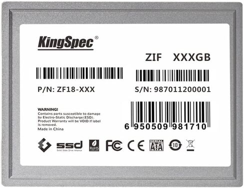 KingSpec Yansen 64GB 1.8" ZIF 40pin SSD Solid State Disk SM2236 Controller Compatible with Compact PC, Old Laptop and Media Player in Saudi Arabia