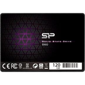Silicon Power 120GB SSD S60 MLC High Endurance SATA III 2.5" 7mm (0.28") Internal Solid State Drive- Free-download SSD Health Monitor Tool Included (SP120GBSS3S60S25) in Kuwait