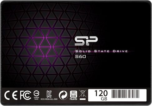 Silicon Power 120GB SSD S60 MLC High Endurance SATA III 2.5" 7mm (0.28") Internal Solid State Drive- Free-download SSD Health Monitor Tool Included (SP120GBSS3S60S25) in Kuwait