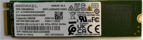 هارد SSD بي تي بي راماكسيل 256 جيجابايت AM620 M.2، منفذ الملحقات الاضافية السريع الجيل 3×4 NVM، PRITJ256MEE1OWX، او اي ام in Saudi Arabia