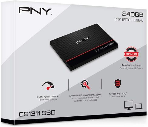 PNY CS1311 120جيغابايت 2.5" SATA III داخلي مشغل الاقراص الصلبة (SSD) - (SSD7CS1311-120-RB) 240GB in Saudi Arabia