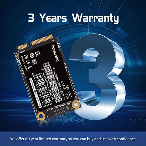 فانكسيانغ وسيط تخزين ذو حالة ثابتة داخلي S301 بسعة 512GB mSATA III 6Gb/s، بتقنية ناند ثلاثي الابعاد، متوافق مع كمبيوتر الترا بوك المكتبي واللابتوب in Kuwait