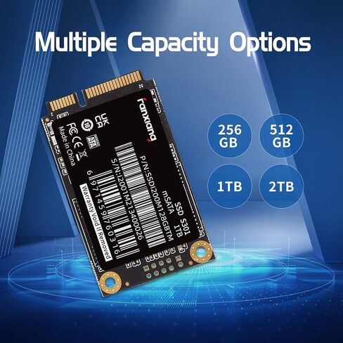 فانكسيانغ وسيط تخزين ذو حالة ثابتة داخلي S301 بسعة 512GB mSATA III 6Gb/s، بتقنية ناند ثلاثي الابعاد، متوافق مع كمبيوتر الترا بوك المكتبي واللابتوب in Kuwait
