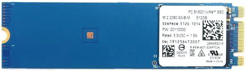 Solid State Drive SDAPNUW-512G-1014 Compatible Replacement Spare Part for Western Digital SN520 SDAPNUW-512G 512GB PCI Express 3.0 x2 TLC NVMe M.2 2280 Internal SSD in Saudi Arabia