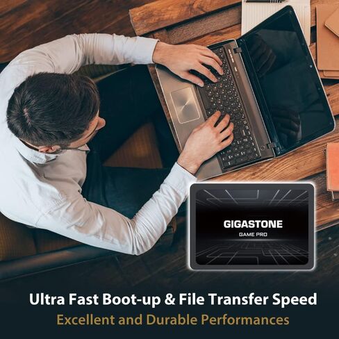 Gigastone Game Pro 2-Pack 1TB SSD SATA III 6Gb/s. 3D NAND 2.5" Internal Solid State Drive, Read up to 540MB/s. Compatible with PS4, PC, Desktop and Laptop, 2.5 inch 7mm (0.28") in Saudi Arabia
