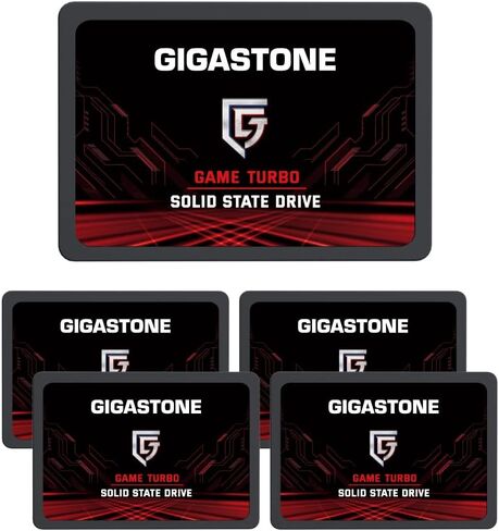 جيجاستون SSD ساتا 1TB SSD 2.5 جيم برو 3D ناند SSD داخلي SLC سرعة معززة 540MB/s، ذاكرة تخزين داخلية ثابتة مطورة للكمبيوتر وPS4 واللابتوب SSD ساتا III 6Gb/s 2.5 انش/7 ملم in Saudi Arabia