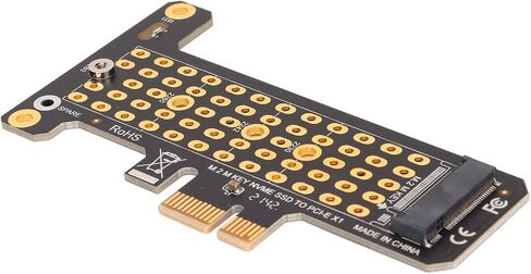بطاقة Riser NVME M.2 إلى PCIE X1، دعم واجهة PCIE، تصميم نقل الحرارة من الألومنيوم، دعم SSD 2230، حاجز نصف ارتفاع لنظام التشغيل Windows لـ M Key M.2 SSD in Saudi Arabia