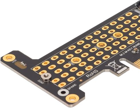 بطاقة Riser NVME M.2 إلى PCIE X1، دعم واجهة PCIE، تصميم نقل الحرارة من الألومنيوم، دعم SSD 2230، حاجز نصف ارتفاع لنظام التشغيل Windows لـ M Key M.2 SSD in Saudi Arabia