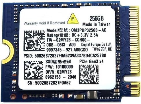 محرك الحالة الصلبة 9997345-921.A00GSO قطع غيار بديلة متوافقة مع Kingston 0M3PDP3256B-AD 256GB M.2 2230 NVMe PCIe Gen3 x4 SSD in Saudi Arabia