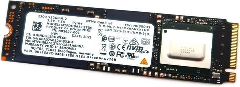 محرك الحالة الصلبة M02627-001 قطع غيار بديلة متوافقة مع Micron 2300 MTFDHBA512TDV 512GB TLC M.2 2280 NVMe PCI-Express Gen3 x4 SSD in Kuwait
