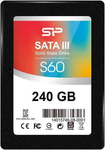 Silicon Power 240GB S60 2.5" 7mm SATA III 6Gb/s Internal Solid State Drive (SP240GBSS3S60S25) in Saudi Arabia