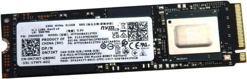 Solid State Drive N7JKT 0N7JKT CN-0N7JKT Compatible Replacement Spare Part for Micron 2300 MTFDHBA512TDV 512GB TLC M.2 2280 NVMe PCI-Express Gen3 x4 SSD in Saudi Arabia