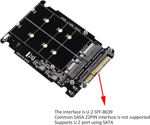 Septpenta NGFF M Key to M.2 NVME SSD Enclosure، تقنية تعزيز الإشارة عالية السرعة، محول NVME NGFF إلى SFF 8639، مع وظيفة مؤشر التبديل تدعم NVMe SSD وSATa NGFF SSD (أبيض) in Saudi Arabia