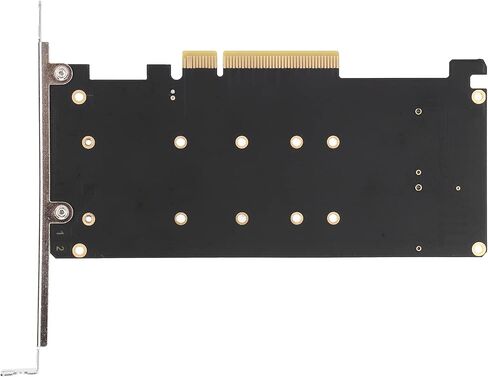 Adapter Card, NVME SSD and M.2 PCIE Interface Device, 2 X 32Gbps Full Speed Signals, M.2 Hard Disk Interface, PCIe X8 Interface Thickening Technology for Home Computers(Black) in Kuwait