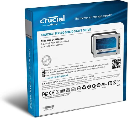 [OLD MODEL] Crucial MX100 512 GB SATA 2.5-Inch 7mm Internal Solid State Drive CT512MX100SSD1 in Kuwait
