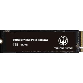 TRIDENITE Elite SSD داخلي 1 تيرابايت Gen4 PCIe NVMe M.2 2280 - قراءة تصل إلى 7200 ميجابايت/ثانية، ما يصل إلى 6000 ميجابايت/ثانية DDR4 1 جيجابايت ذاكرة تخزين مؤقت DRAM in Kuwait