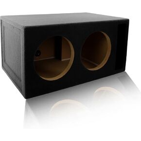 4.0 Cu. Ft. Ported/Vented MDF Sub Woofer Enclosure Box [Black] for Car Subwoofer(s) (4.0 ft^3 @ 32Hz) | Premium MDF Construction | Made in U.S.A. (Dual 12" Round) in Saudi Arabia