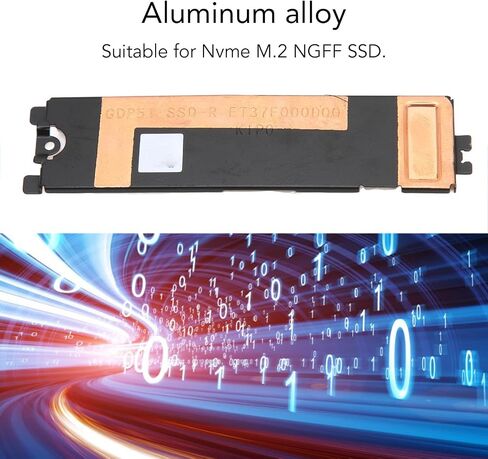 SSD Heat Sink Cover, Made of Aluminum Alloy Long Life and High Practicality for Replacement Suitable for XPs 15 9500 9510 9520 Suitable for NVME M.2 NGFF SSD in Kuwait