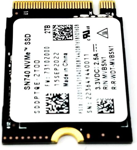 Yassdwbn 2TB M.2 2230, 2242 SSD NVMe PCIe4x4 PC SN740 for Steam Deck X Laptop in Saudi Arabia