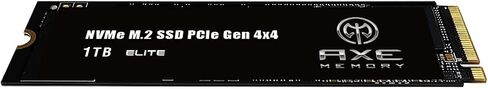 AXE MEMORY Elite Internal SSD 1TB Gen4 PCIe NVMe M.2 2280 Solid State Drive - Read up to 7,200MB/s Write, Up to 6,000MB/s DDR4 1GB DRAM Cache in Saudi Arabia
