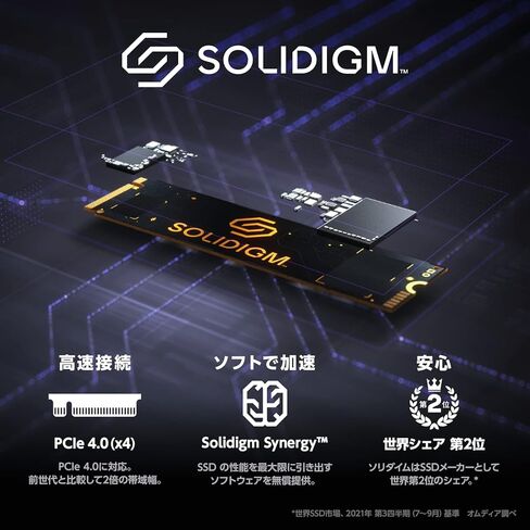 هارد SSD بذاكرة مستديمة P44 برو من سوليديم، منفذ الملحقات الاضافية السريع 4.0 M.2 نوع 2280-512 GB in Kuwait