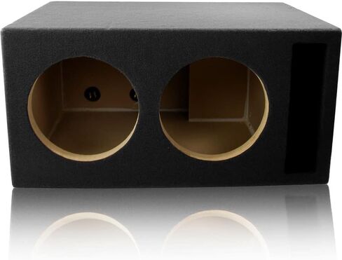 4.0 Cu. Ft. Ported/Vented MDF Sub Woofer Enclosure Box [Black] for Car Subwoofer(s) (4.0 ft^3 @ 32Hz) | Premium MDF Construction | Made in U.S.A. (Dual 12" Round) in Saudi Arabia