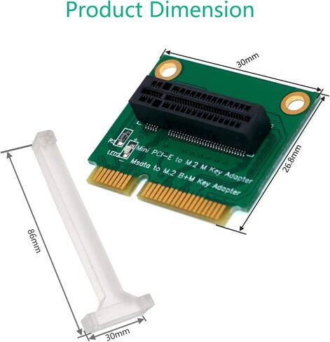 M.2 SSD / B + M مفتاح SATA Bus SSD إلى محول PCI-E صغير تركيب عمودي لمحول بطاقة Nvme NGFF 2280 Type SSD mSATA in Kuwait